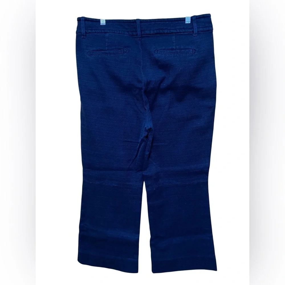J. Crew Woman’s Blue Textured Crop Pants, Size 14.